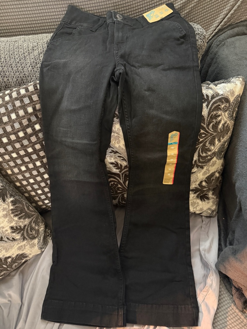 New Black Girls Stretch Flare Jeans